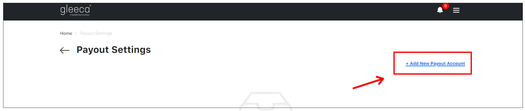 payout settings gleeca